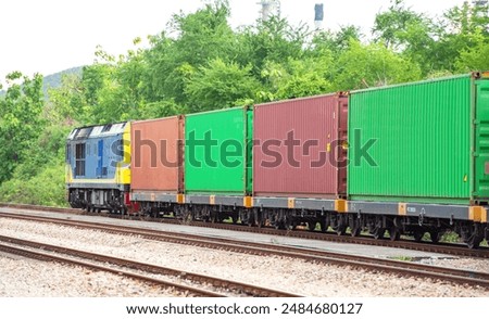 Container Freight Train at port