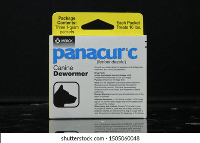 A Container Of Panacur C Canine Dewormer Manufactured By Merck Animal Health, A Subsidiary Of Merck & Co., Inc. (NYSE Ticker MRK) - San Antonio, Texas, USA - September 15, 2019