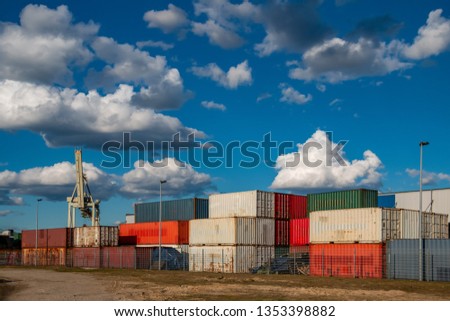 Similar – Image, Stock Photo REAL SKY Harbour Green