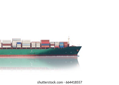 Container Cargo Ship Isolated On White Stock Photo 2053915451 ...