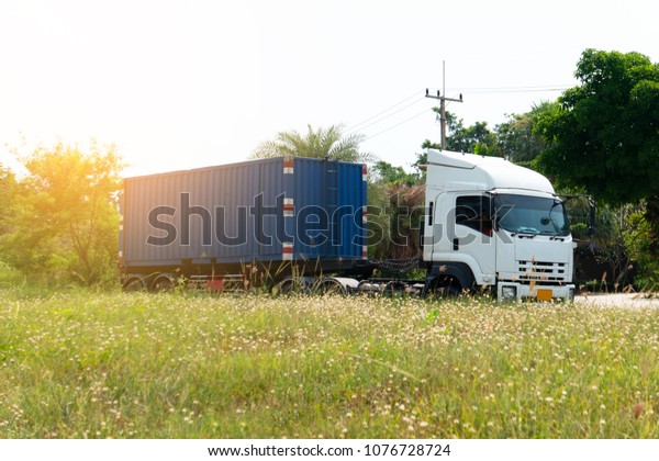 container
trucks Logistic by Cargo truck on the road
.