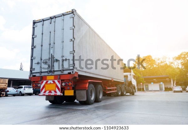 container\
trucks Logistic by Cargo truck on the road\
.