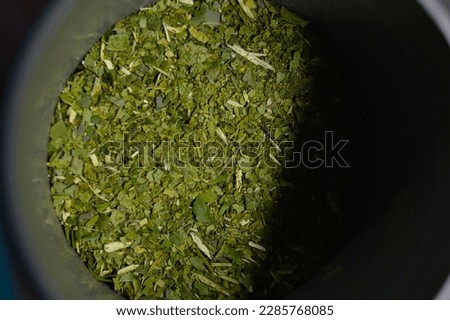 Container with yerba mate for chimarrão