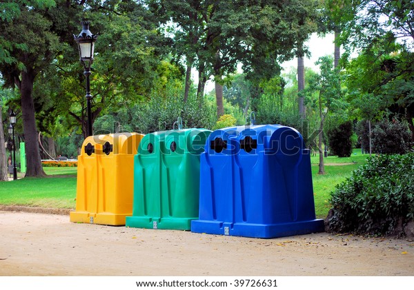 Containers Assemblage Recycling Waste Dust Botanical Stock Photo