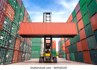 Containers in the port of Laem Chabang in Thailand.