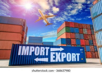 Containers Shipping Container Box Loading Logistic Stock Photo ...