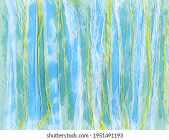 Contemporary abstract art illustration. Vertical paper strips and color paint texture. Colorful background expressive impressionist modern painting banner postcard poster. Grungy paper texture.