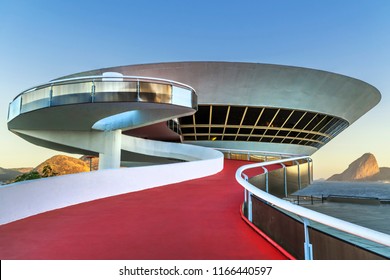 Contemporary Art Museum, Niemeyer Museum In Niterói, Brazil 20-05-2018