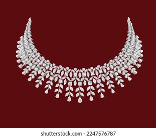 Contemporary choker diamond necklace with exquisite designs 