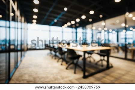 Contemporary conference room with chairs in an office setting
