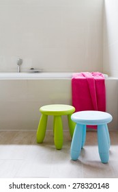 Contemporary Designer Bathroom Renovation With Kids Decor Items