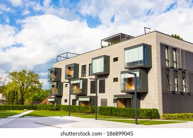Contemporary eco friendly residential architecture in Ljubljana, Slovenia, Europe. - Shutterstock ID 186899045