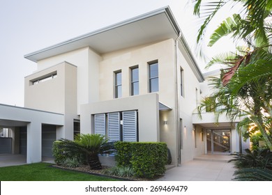 Contemporary house exterior on the Gold Coast, Queensland, Australia