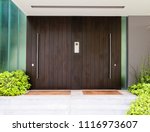 contemporary house main entrance wooden door