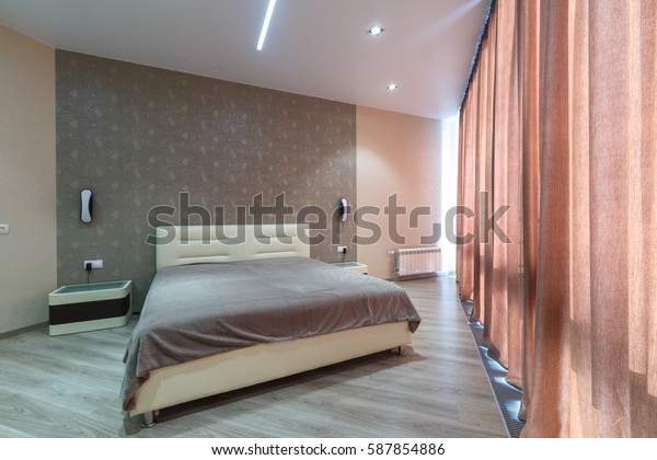 Contemporary Master Bedroom Luxurious Apartment Downtown