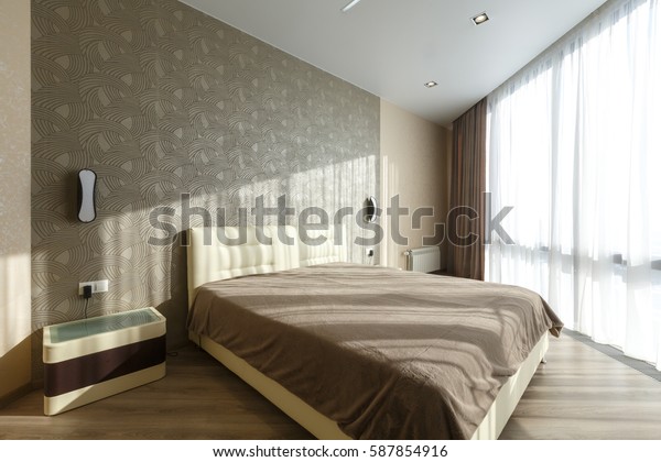 Contemporary Master Bedroom Luxurious Apartment Downtown