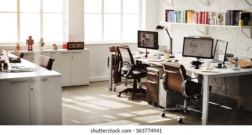 Contemporary Room Workplace Office Supplies Concept