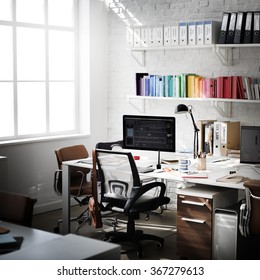 Contemporary Room Workplace Office Supplies Concept