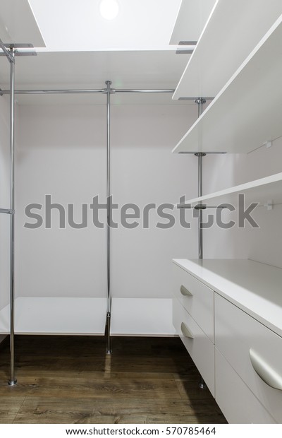 Contemporary Wardrobe Room Luxurious Apartment White Stock Photo