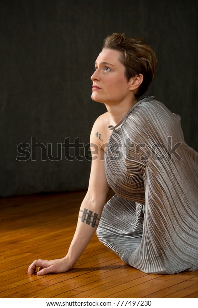 Contemporary Young Woman Dancer Short Hair Stock Photo Edit Now