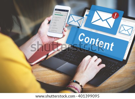 Content Blogging Data Internet Media Sharing Concept