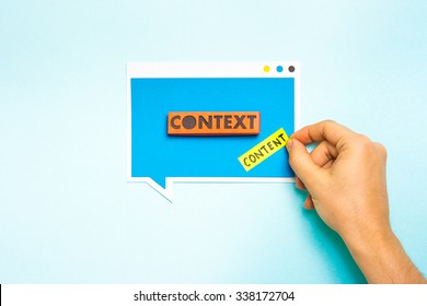 Content In Context Concept. Content Marketing.