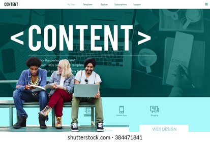 Content Data Social Media Publication Concept