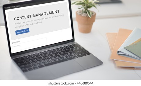 Content Management System Strategy Web Concept