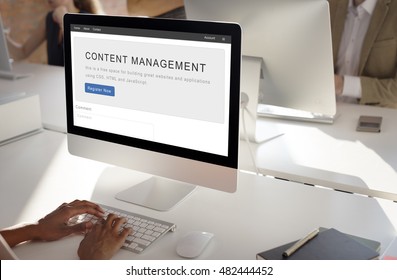 Content Management System Strategy Web Concept