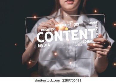 Content marketing concept. Business, Technology, Internet and network concept.