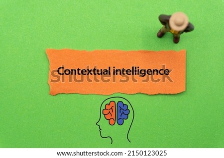Contextual intelligence.The word is written on a slip of colored paper. Psychological terms, psychologic words, Spiritual terminology. psychiatric research. Mental Health Buzzwords.