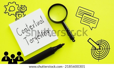 Contextual targeting is shown using a text
