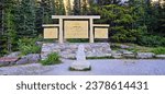 Continental Divide Sign at the boundary of Kootenay and Banff national park