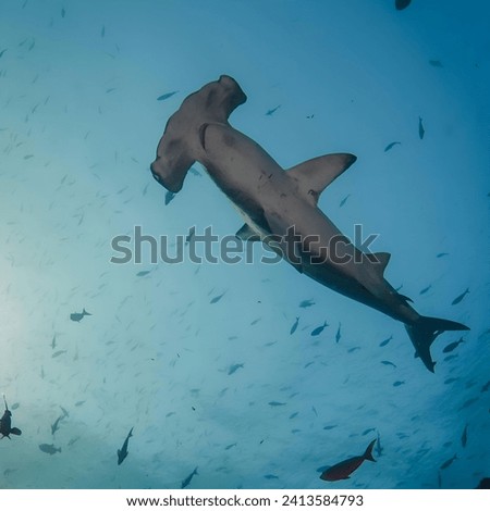 Continue my next trip to Derawan Island in East Kalimantan, Indonesia. Then i found this piece of heaven. One of the most ocean creture here is Hammerhead shark. Stock photo © 