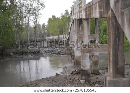 Similar – Image, Stock Photo bridge piers planted with climbing plants
