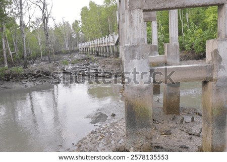 Similar – Image, Stock Photo bridge piers planted with climbing plants
