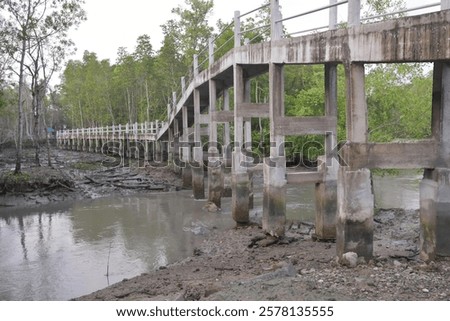 Similar – Image, Stock Photo bridge piers planted with climbing plants