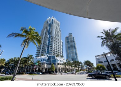 Continuum North and South luxury condo towers in South Beach, Miami Florida taken in December 2021