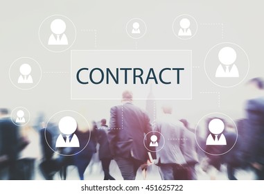 Contract Agreement Promise Contractor Contraction Concept