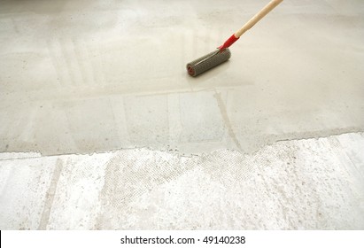 Painting Floor With Roller Images Stock Photos Vectors
