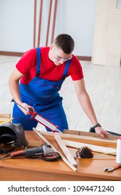 Contractor working in the workshop