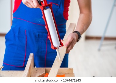 Contractor working in the workshop