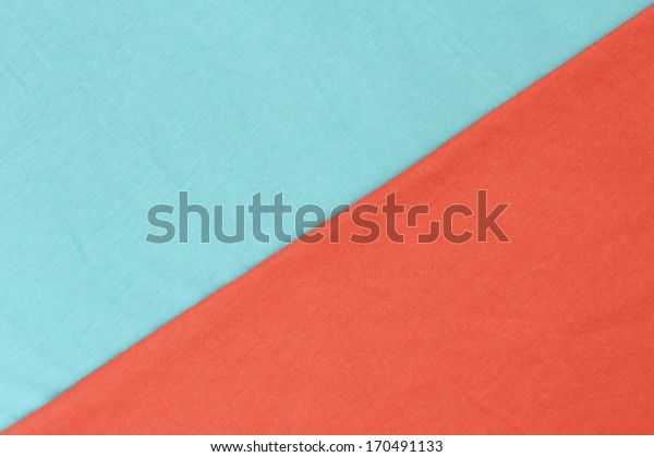 Contrast\
of common blue and red detailed fabric\
texture