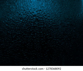 contrast drops the glass  blue tint  dark fogged glass  texture  background 