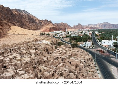 Contrast of old and new in the historic town of AlUla in Saudi Arabia