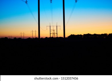 Contrast Photo Of High Voltage Wires