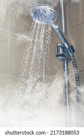 Contrast Shower With Flowing Water And Steam