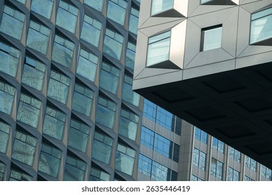 Contrasting Modern and Contemporary Building Facades with Geometric Window Designs