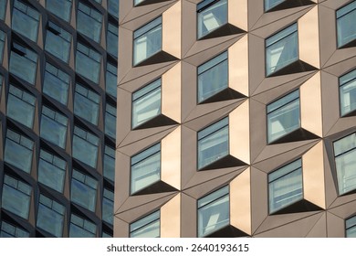 Contrasting Modern and Contemporary Building Facades with Geometric Window Designs