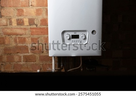Control panel of central heating at combi boiler. Increasing price for gas